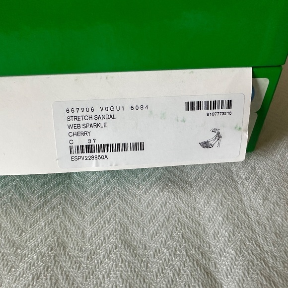 Bottega Veneta Sparkle Stretch Embellished Sandals, Bordeaux, Size 37 - Picture 4 of 16